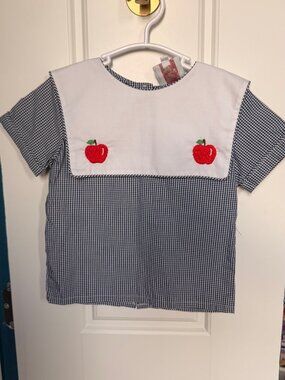 Cecil & Lou Boys Apple Gingham Shirt Size 2T
